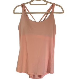 Strappy Pink Criss-Cross Tank Top